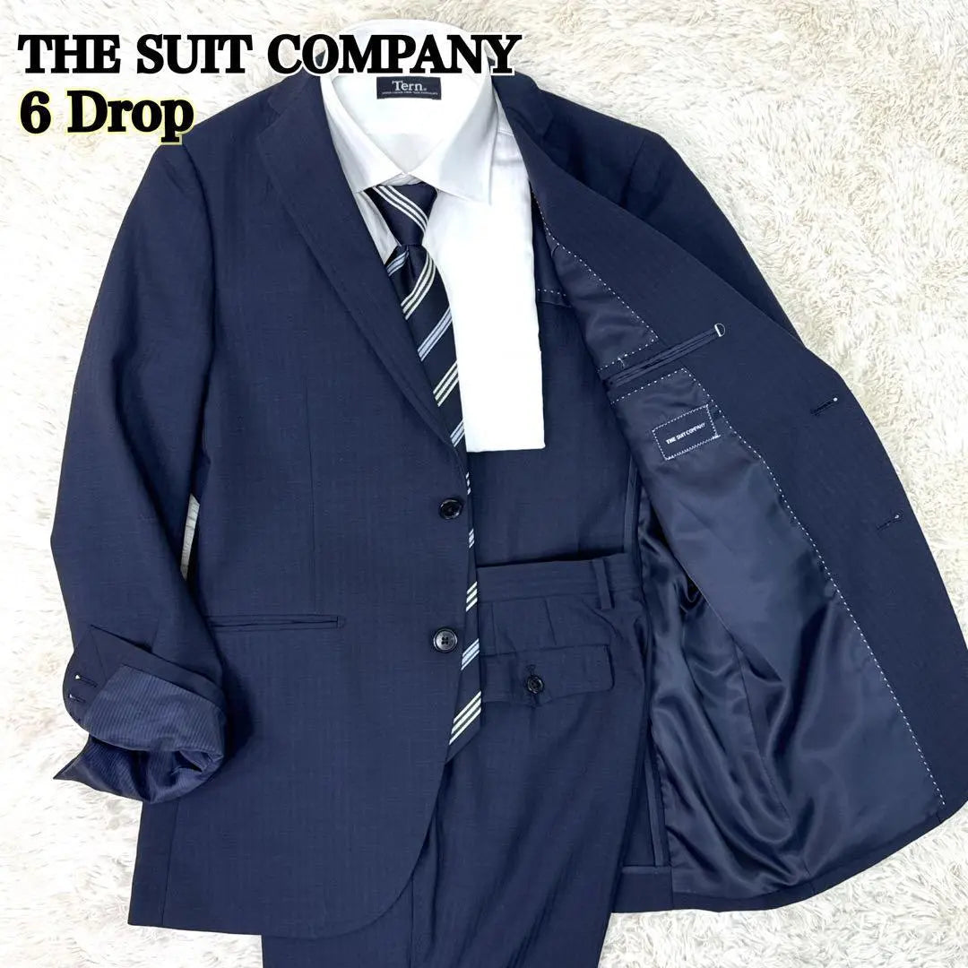 ✨Good condition✨Suit Company L Setup Suit Stripe Genuine Cutlery Navy