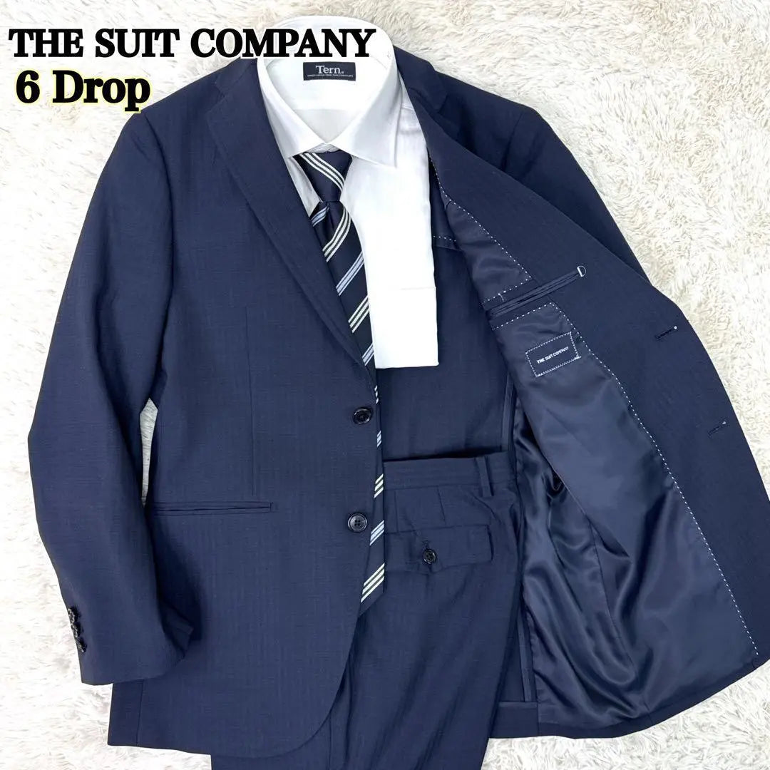 ✨Good condition✨Suit Company L Setup Suit Stripe Genuine Cutlery Navy