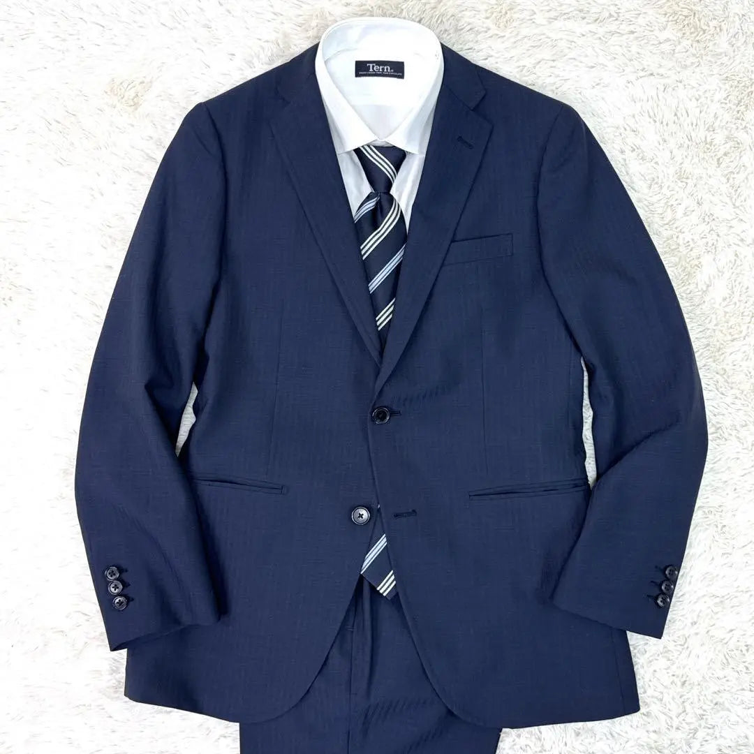 ✨Good condition✨Suit Company L Setup Suit Stripe Genuine Cutlery Navy