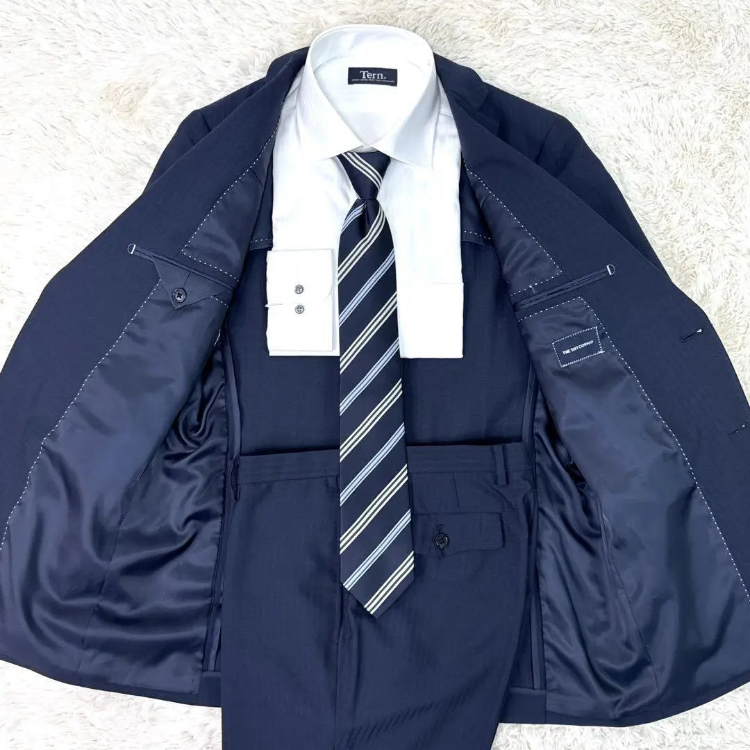 ✨Good condition✨Suit Company L Setup Suit Stripe Genuine Cutlery Navy