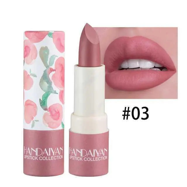 Lápiz labial mate, HANDAYAN No. 03, Cherry Red, Rojo, Labios