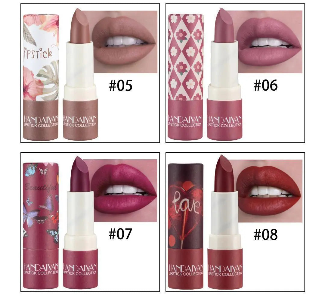 Lápiz labial mate, HANDAYAN No. 03, Cherry Red, Rojo, Labios