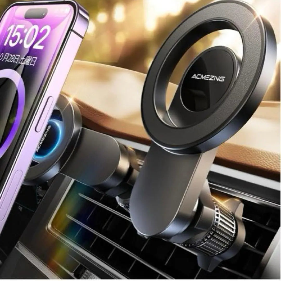 Smartphone holder, car magnet, ACMEZING, car, smartphone stand, car