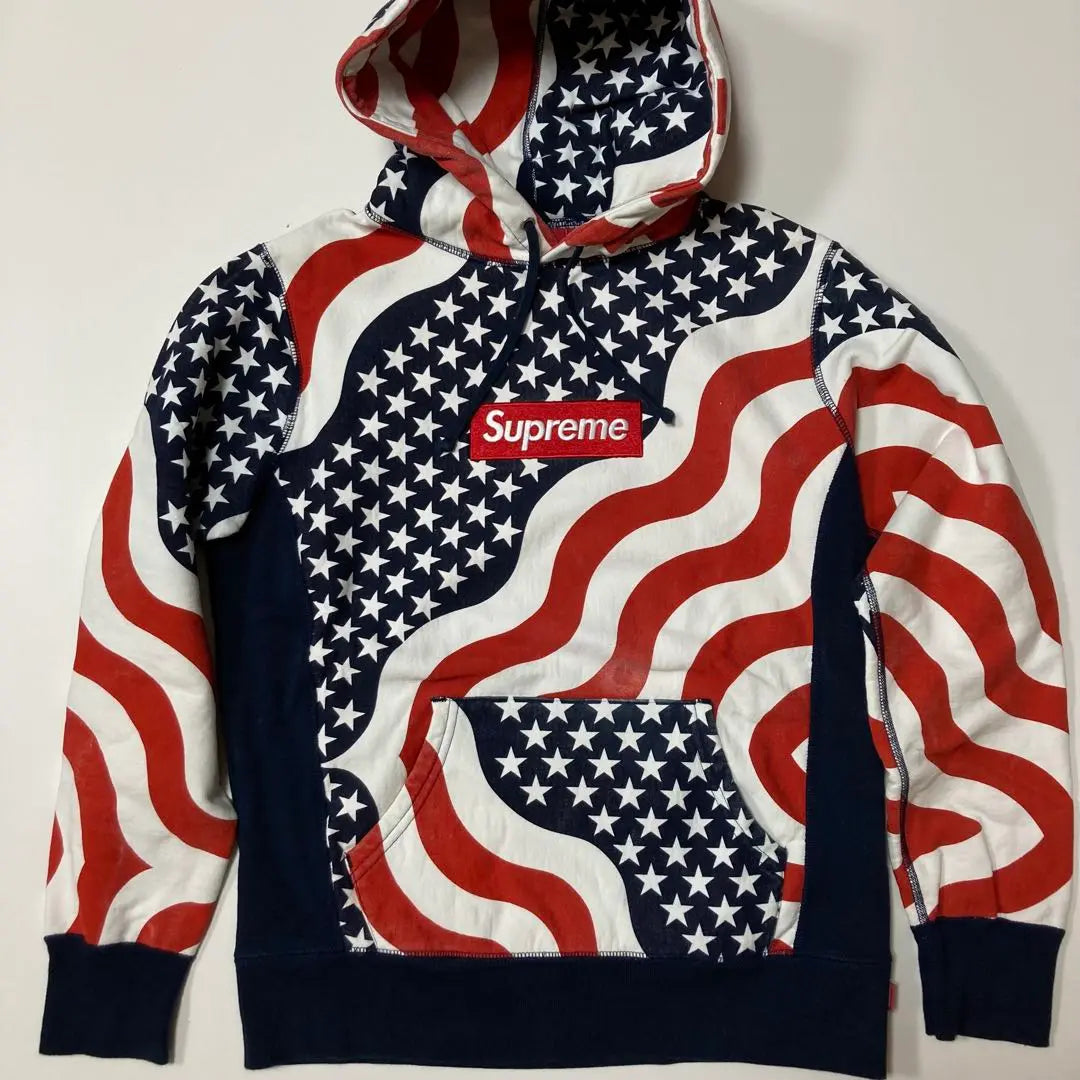 Supreme Box Logo Parka American Flag 14FW