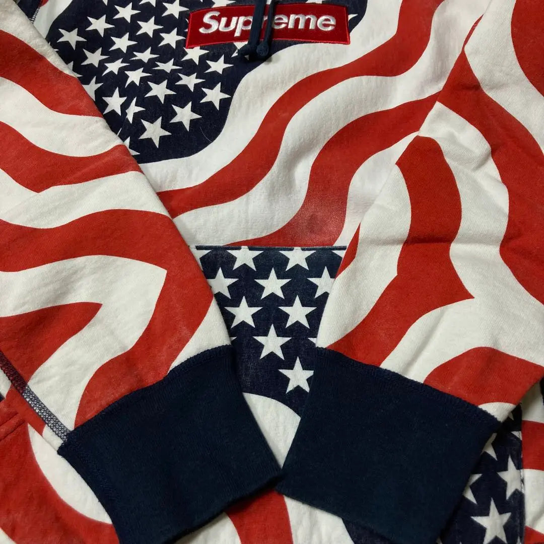 Supreme Box Logo Parka American Flag 14FW