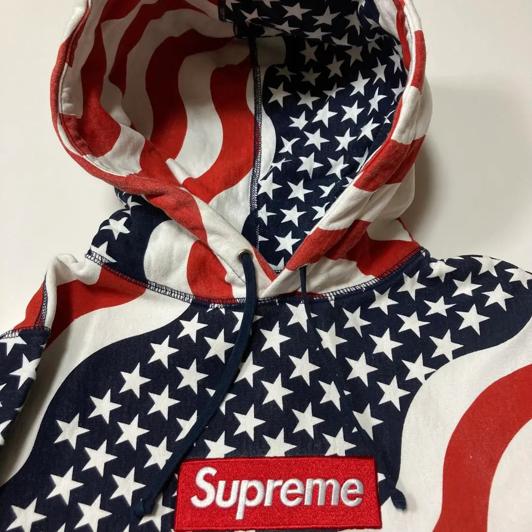 Supreme Box Logo Parka American Flag 14FW