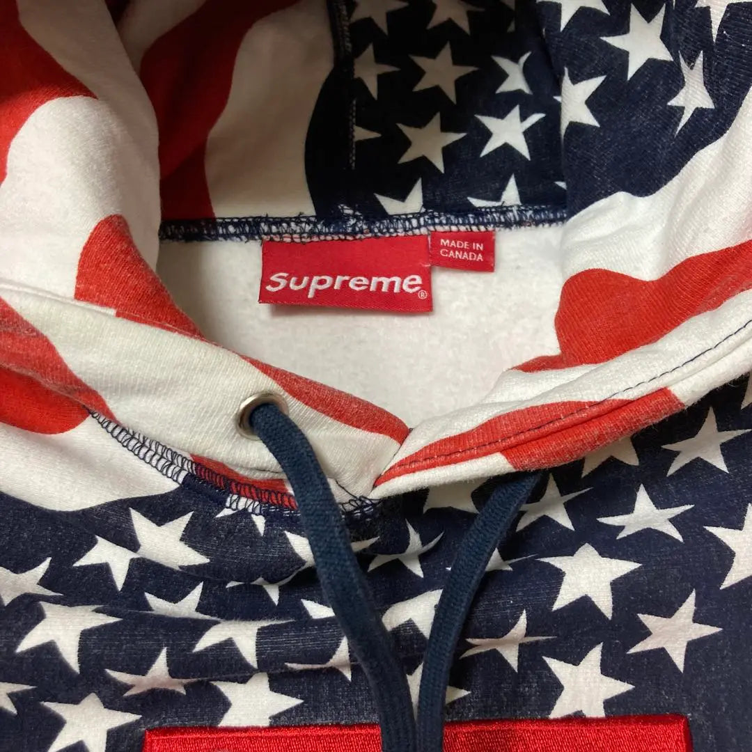 Supreme Box Logo Parka American Flag 14FW