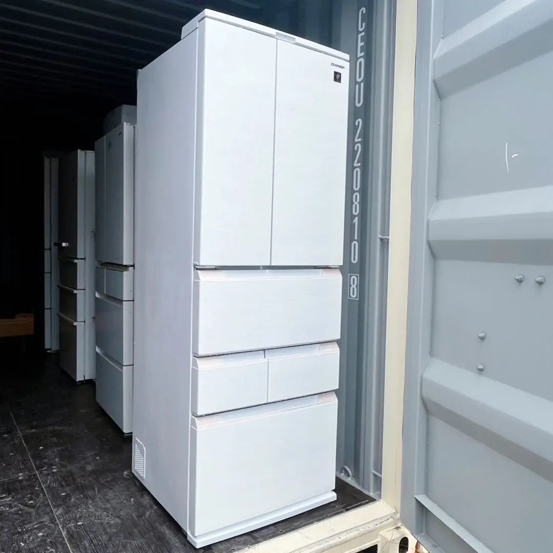 Installation is free! Large, wood-grain, stylish white refrigerator with SHARP mega freezer! washing machine