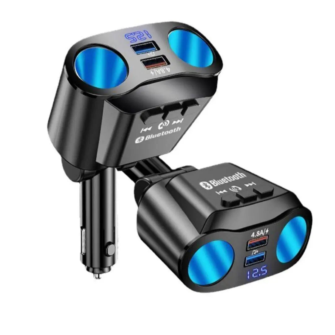 1 piece FM transmitter Bluetooth cigarette socket 2 sets 4.8A A3