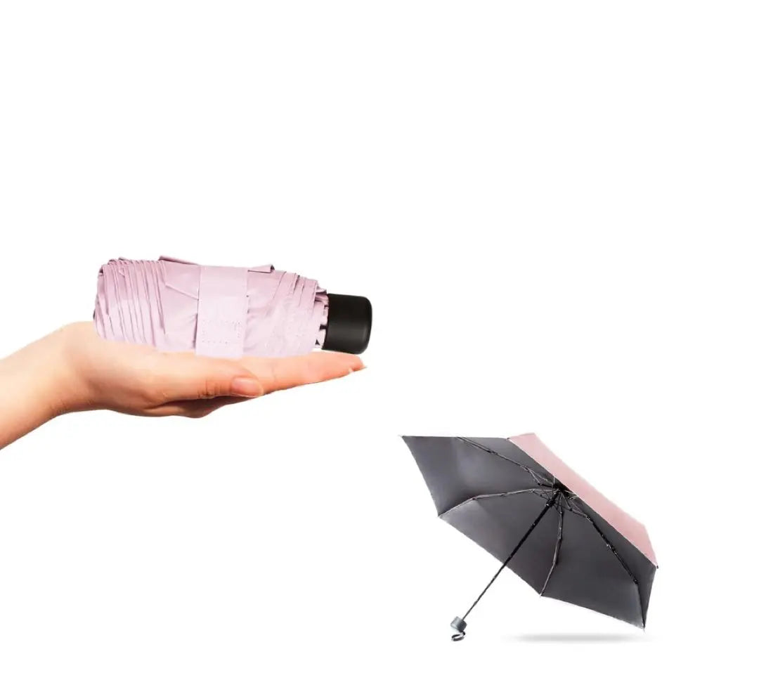 Folding umbrella super lightweight 198g Balculation 5 -fold umbrella pink water -repellent quick -drying | 折りたたみ傘 超軽量 198g 晴雨兼用 5つ折り傘 ピンク 撥水 速乾