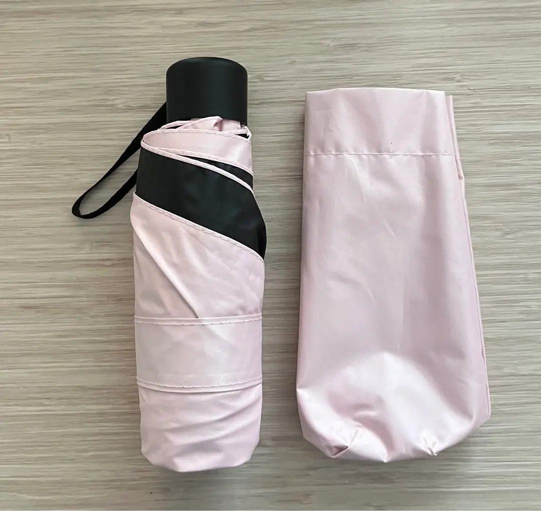 Folding umbrella super lightweight 198g Balculation 5 -fold umbrella pink water -repellent quick -drying | 折りたたみ傘 超軽量 198g 晴雨兼用 5つ折り傘 ピンク 撥水 速乾