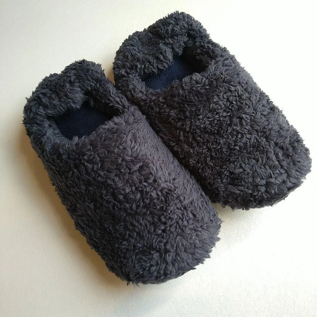 ❣️Anonymous delivery❣️ Room shoes, slippers, fluffy, washable, ladies, navy