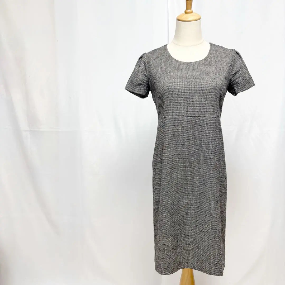 Theory Luxe Knee-length Dress Short Sleeve Tight Skirt Wool Gray M