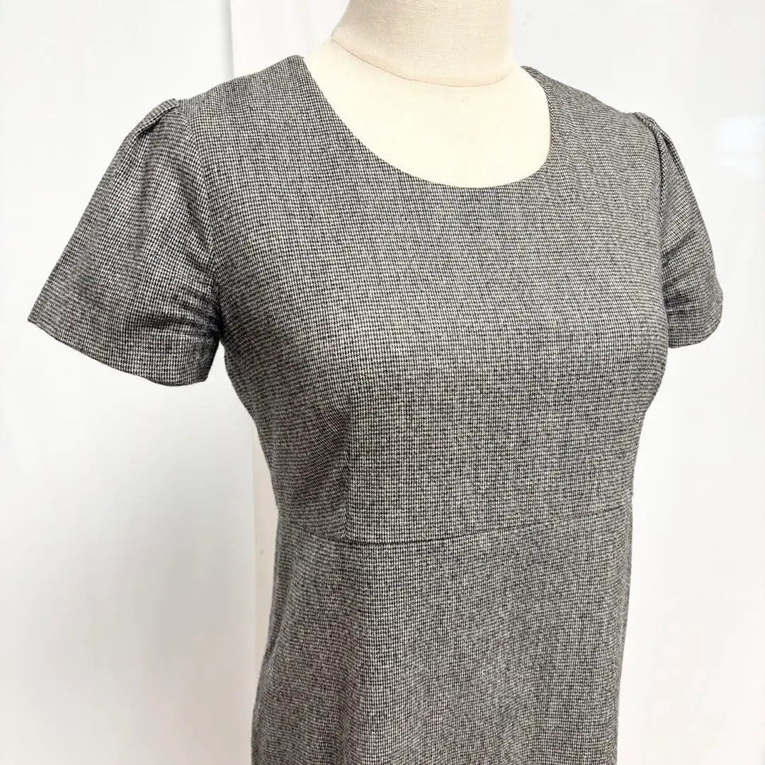 Theory Luxe Knee-length Dress Short Sleeve Tight Skirt Wool Gray M