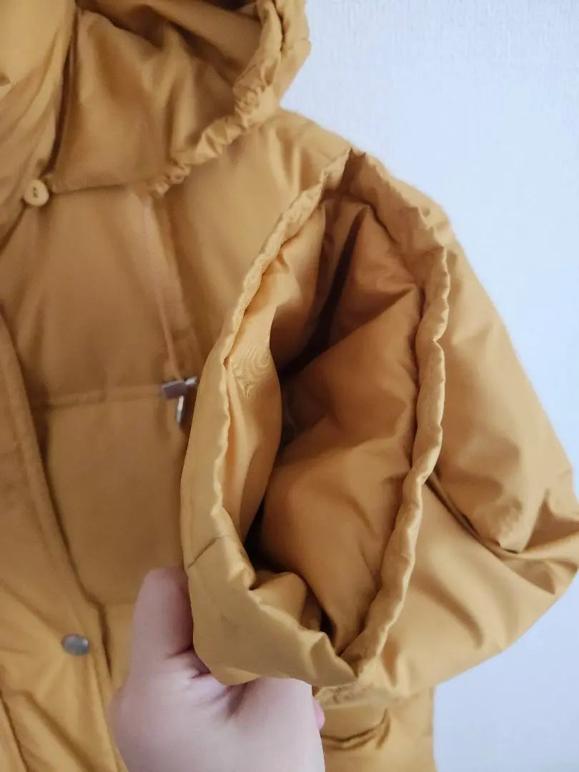 Hermoso artículo ✨ Sanyo Shokai sanyocato chaqueta de plumas de color amarillo protección contra el frío