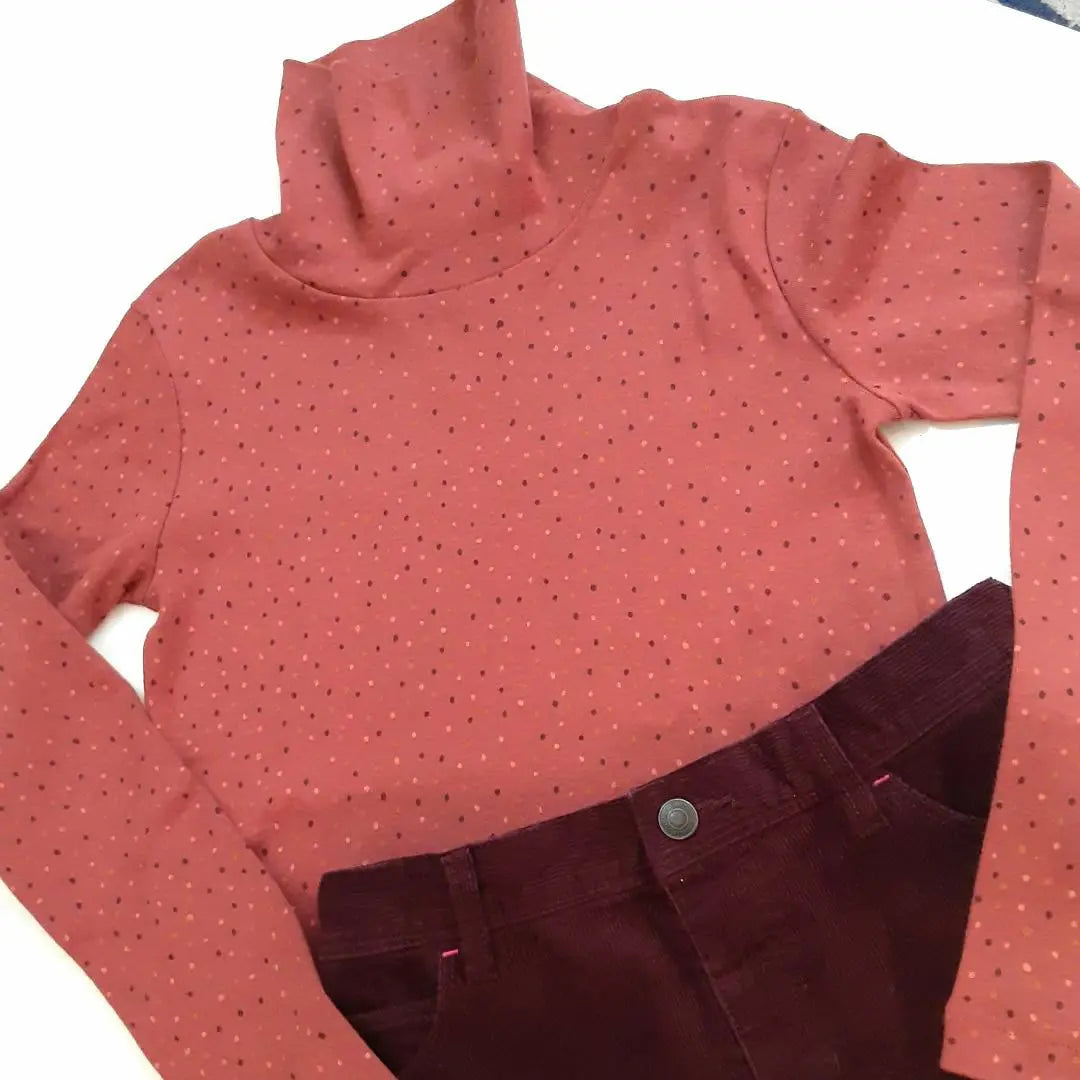 ☆Good condition☆ Uniqlo Kids Bordeaux thin corduroy skirt L 135-145