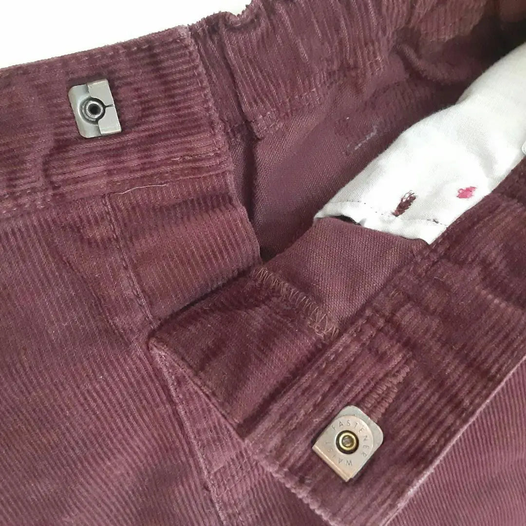 ☆Good condition☆ Uniqlo Kids Bordeaux thin corduroy skirt L 135-145