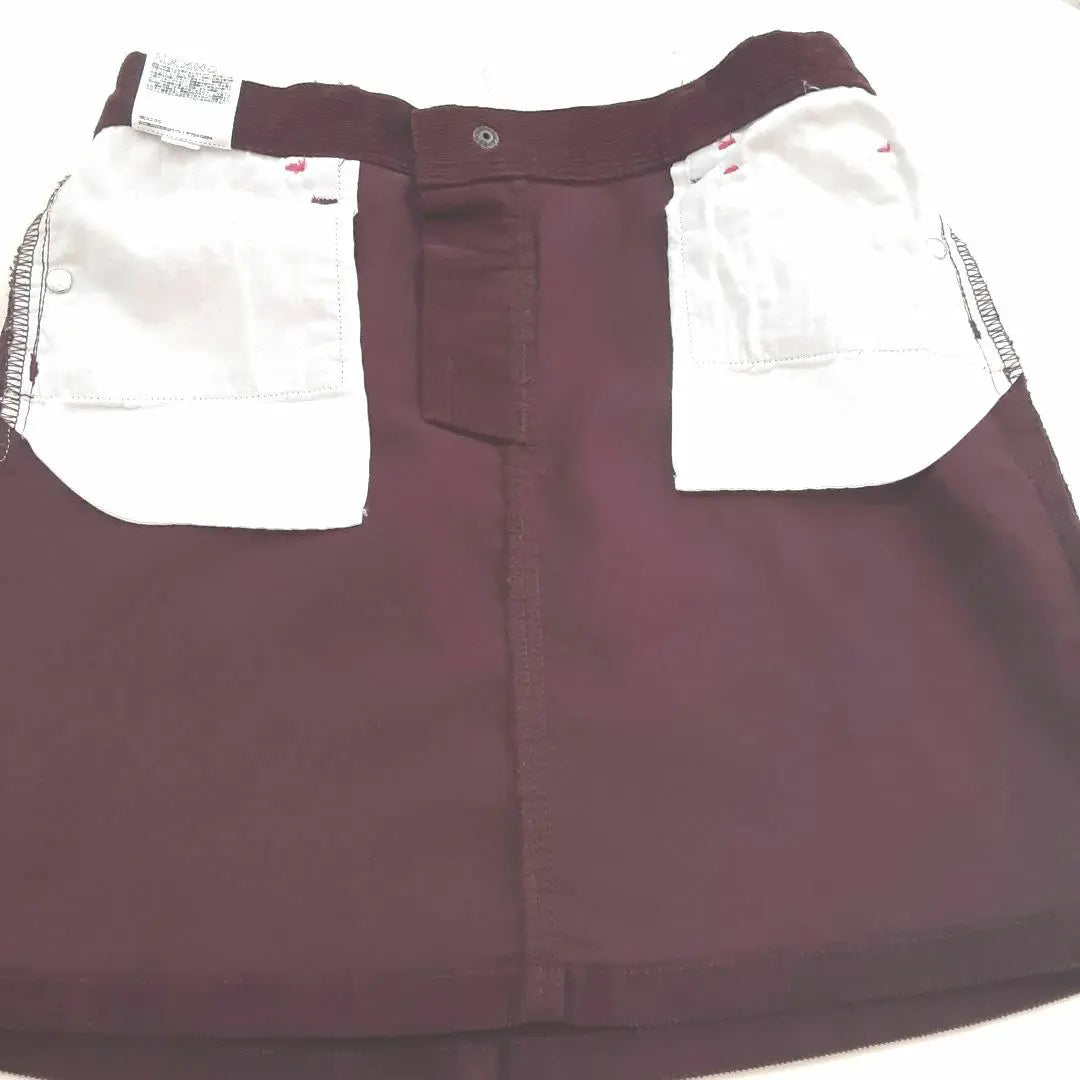 ☆Good condition☆ Uniqlo Kids Bordeaux thin corduroy skirt L 135-145