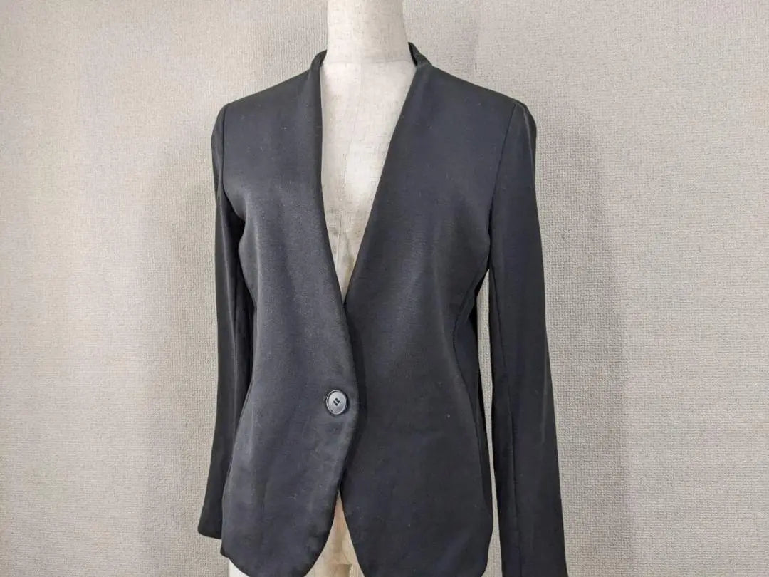 [ICB] Collarless jacket 4 XL black black home washable formal