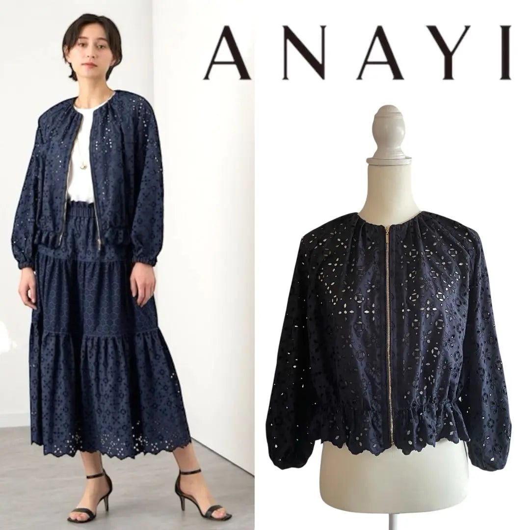 Unused ☆ ANAYI Price 60,000 Embroydary Blouson Jacket Embroidery