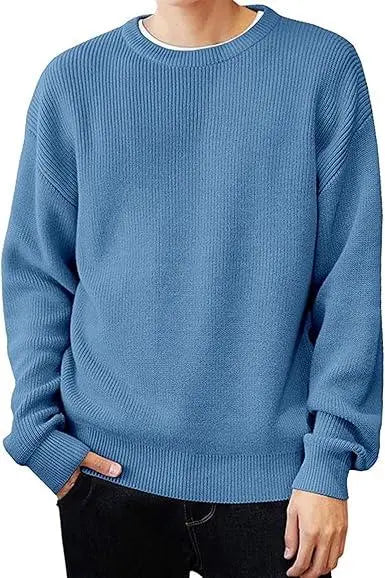 Suéter de hombre, cuello redondo, suéter casual de hombre, XL