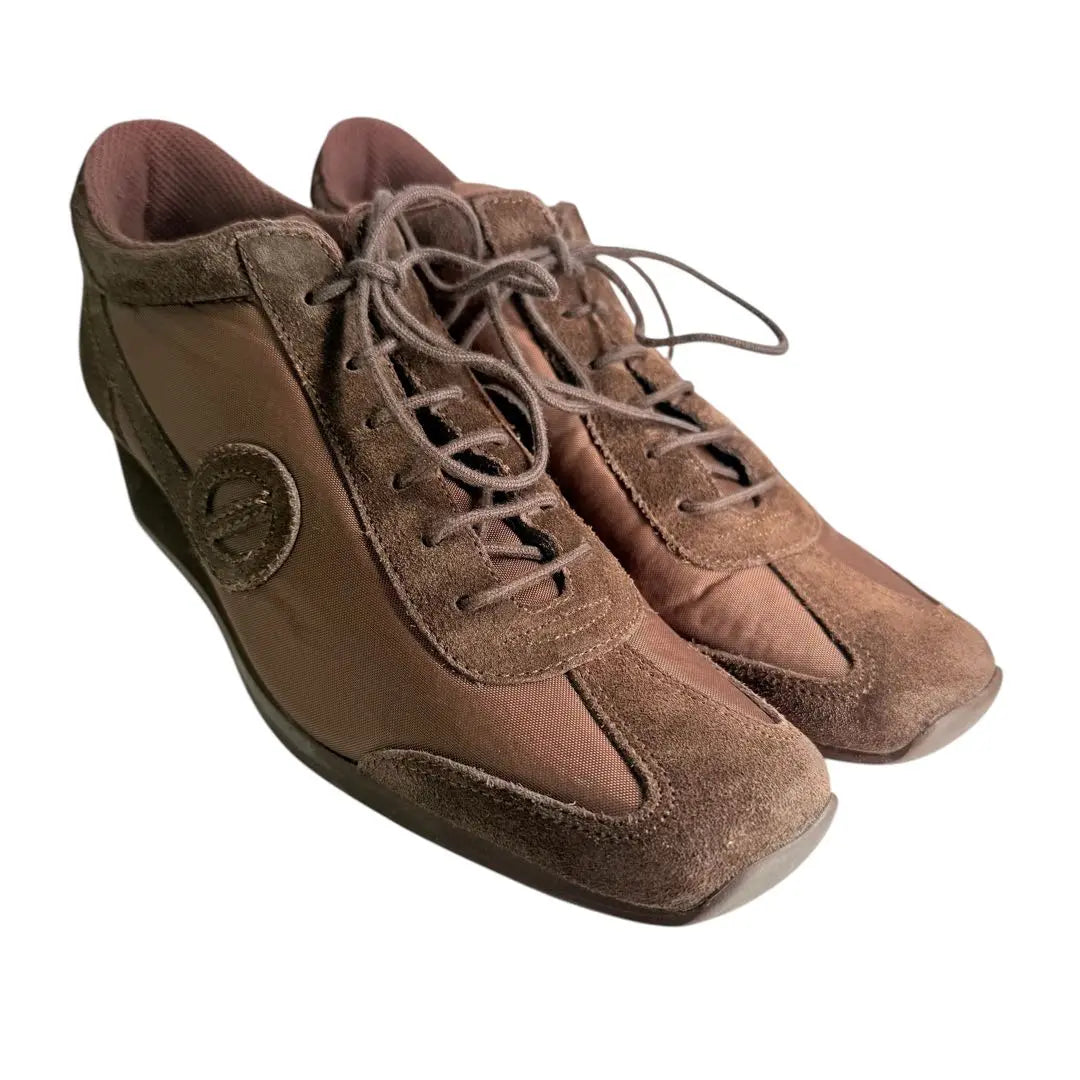 NO NAME No Name Wedge Sneakers (37) Different Materials Lace-up Brown