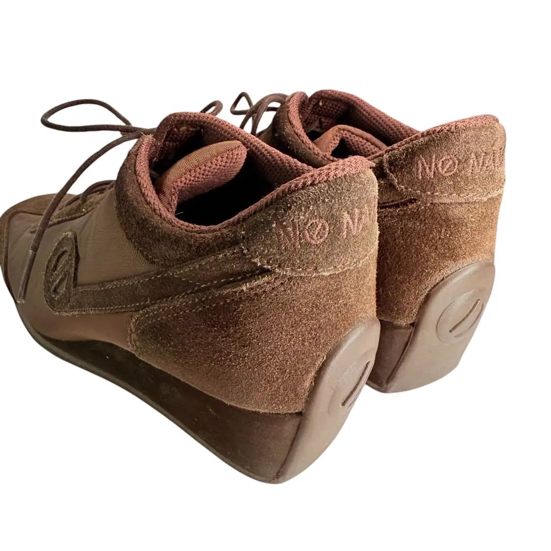 NO NAME No Name Wedge Sneakers (37) Different Materials Lace-up Brown