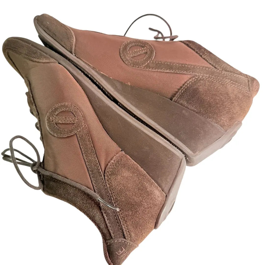 NO NAME No Name Wedge Sneakers (37) Different Materials Lace-up Brown