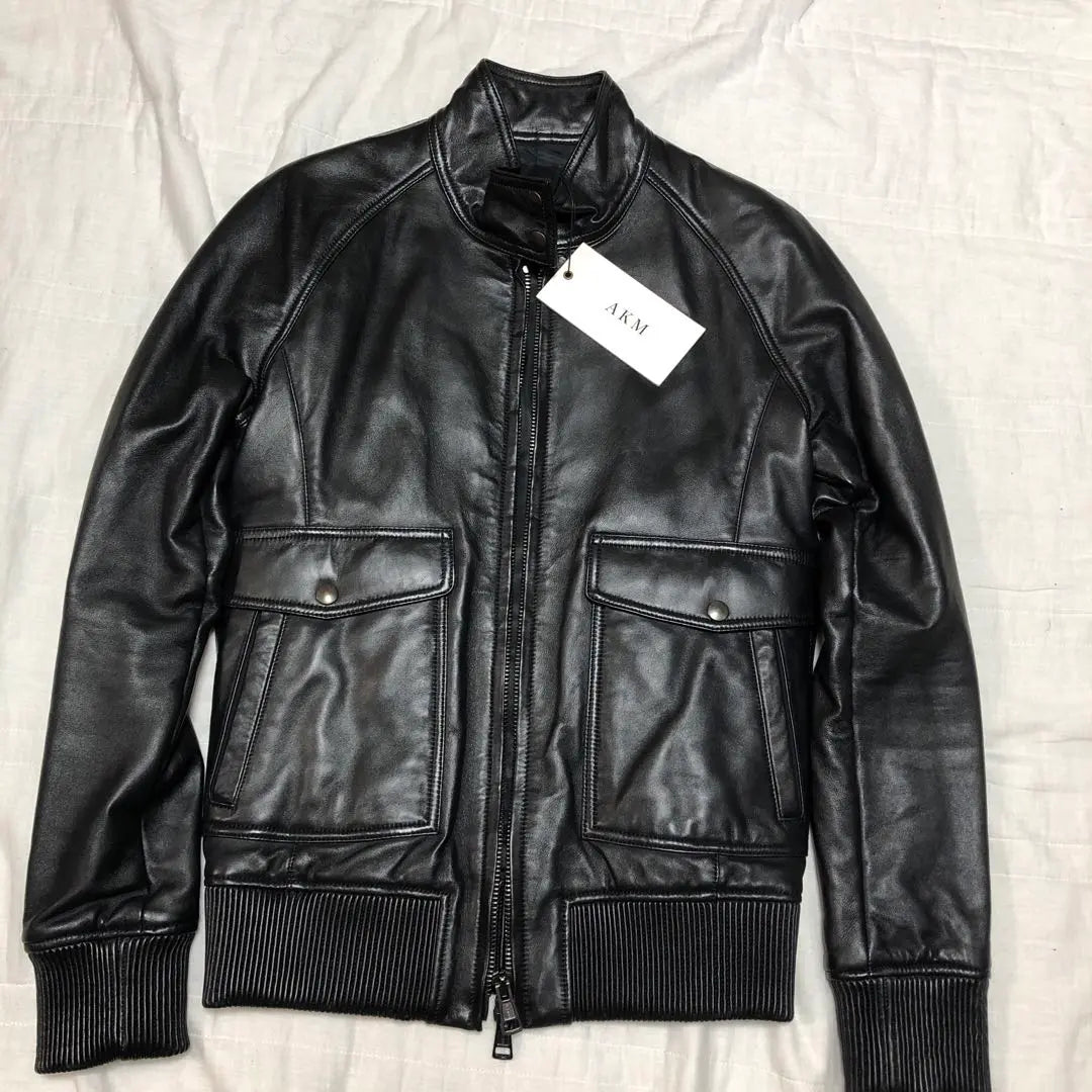 New tag included, priced at 240,000 yen AKM top-quality lamb leather jacket | 新品タグ付き　定価24万　AKM 最高級ラムレザージャケット