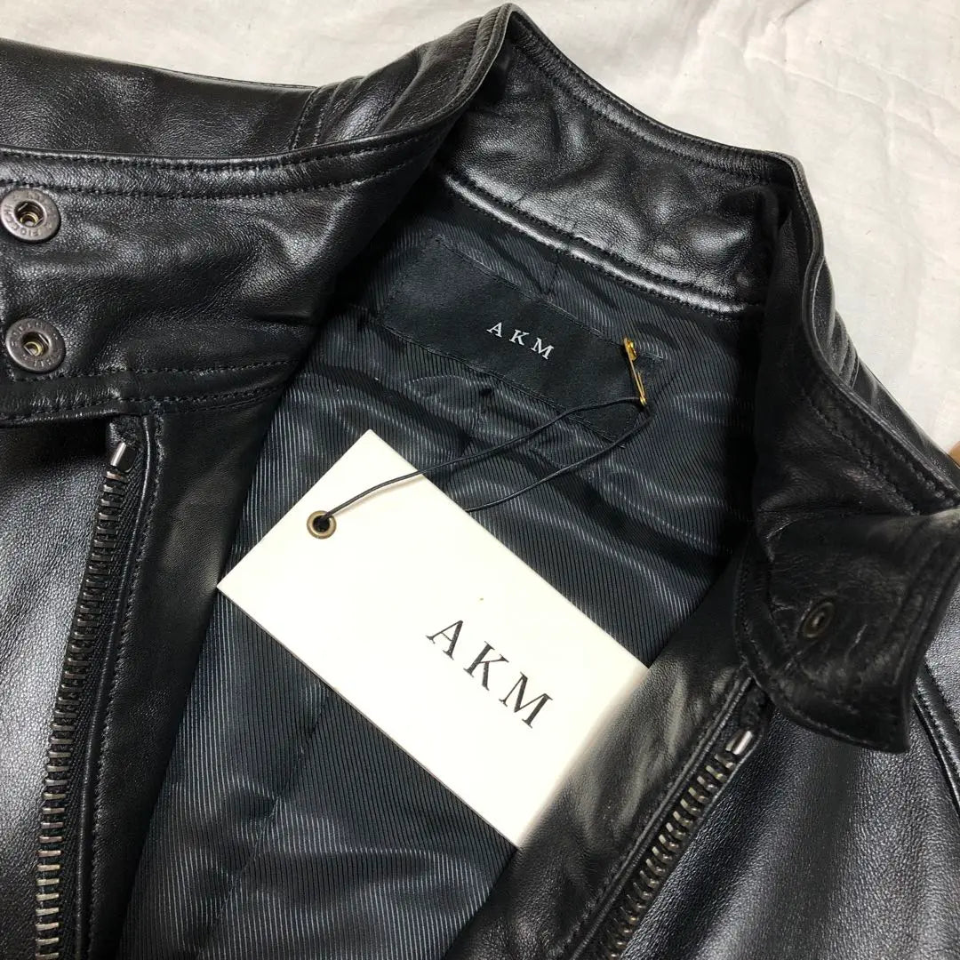 New tag included, priced at 240,000 yen AKM top-quality lamb leather jacket | 新品タグ付き　定価24万　AKM 最高級ラムレザージャケット