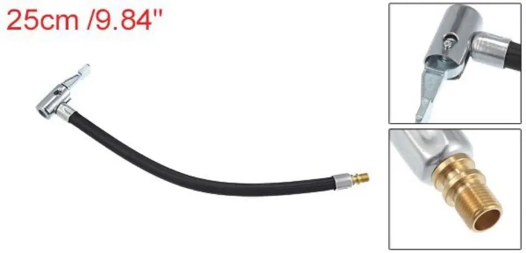 Adaptador de extensión de mandril de aire de tubo de conexión de válvula de neumático de coche de 25cm 1262 | 25 cm車 タイヤバルブ接続パイプエアチャック 延長アダプター 1262