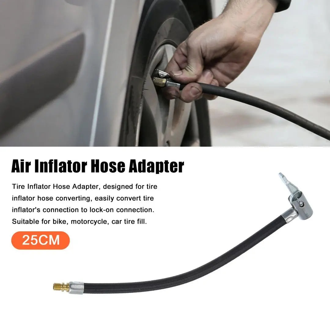 Adaptador de extensión de mandril de aire de tubo de conexión de válvula de neumático de coche de 25cm 1262 | 25 cm車 タイヤバルブ接続パイプエアチャック 延長アダプター 1262