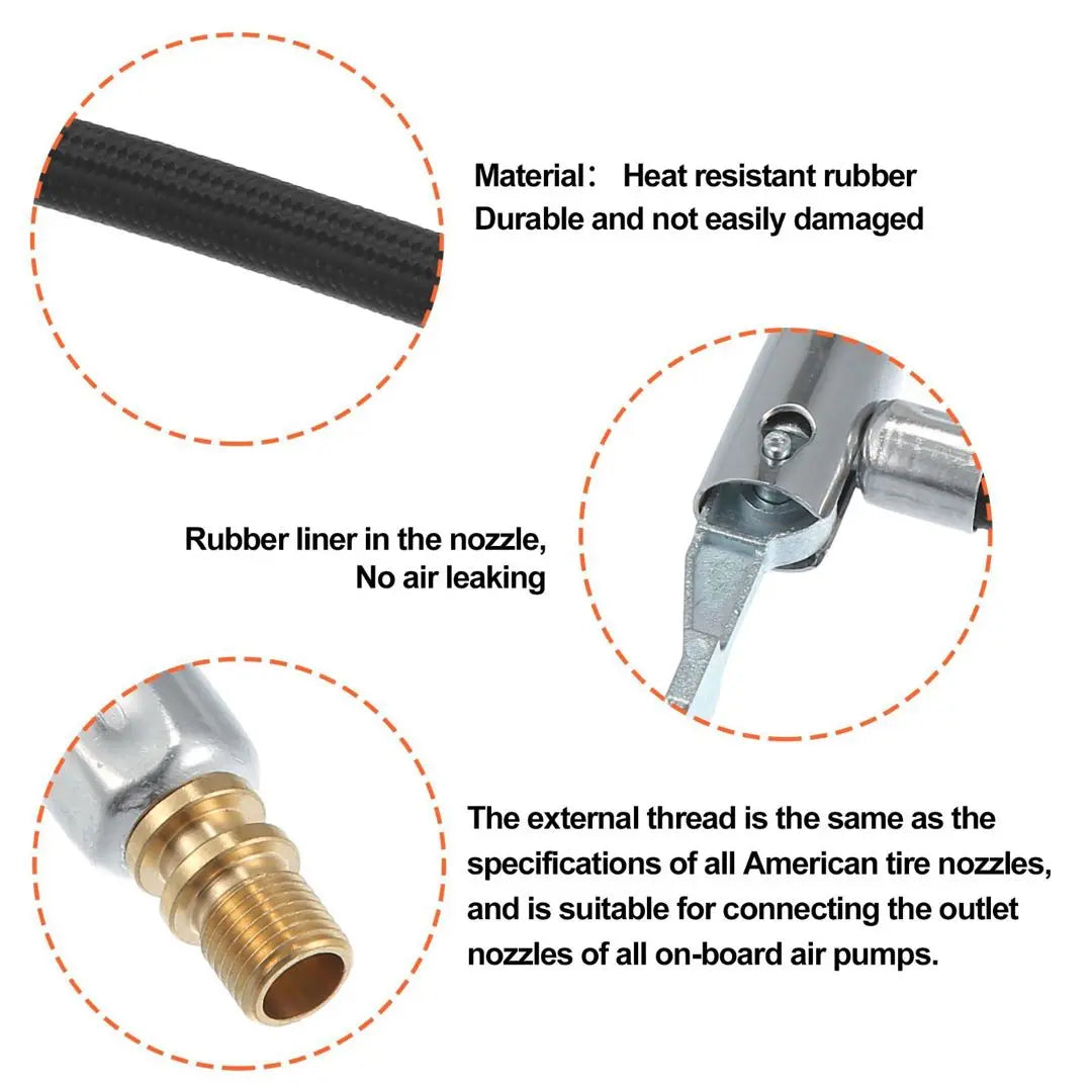 Adaptador de extensión de mandril de aire de tubo de conexión de válvula de neumático de coche de 25cm 1262 | 25 cm車 タイヤバルブ接続パイプエアチャック 延長アダプター 1262