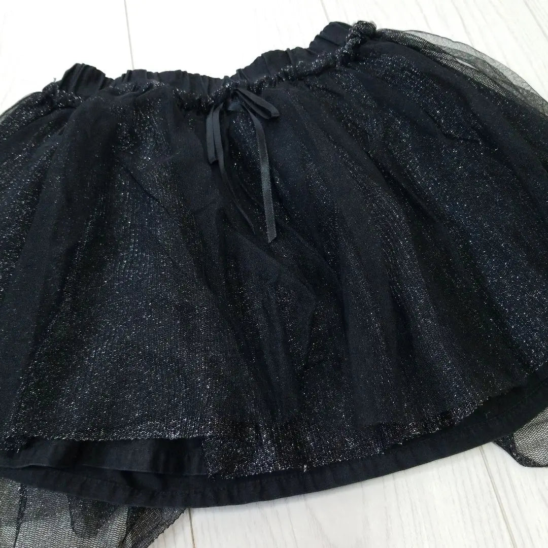 Falda negra para niñas, venta al por mayor, juego de 4, 90, 100