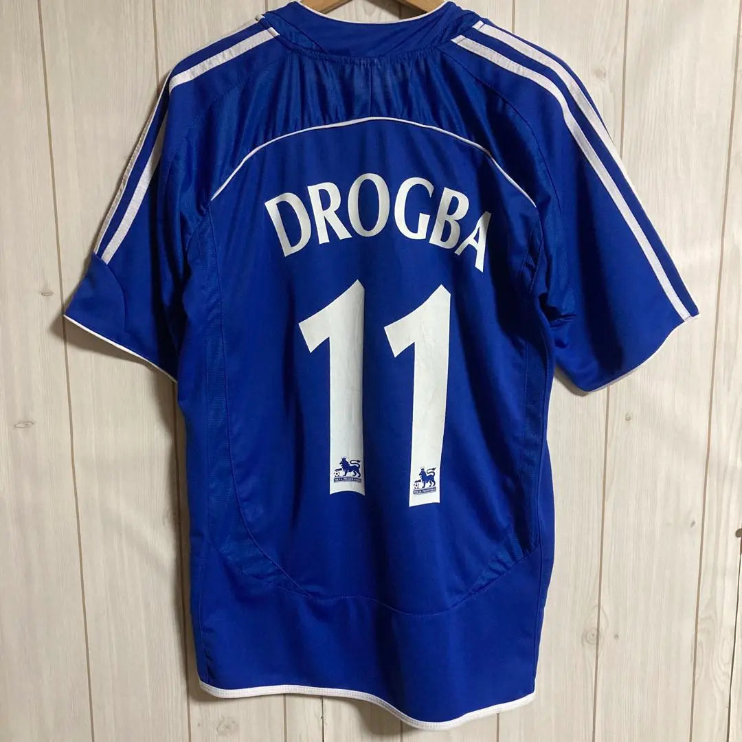 00S Chelsea FC Dogba 11th Vintage Soccer Uniform Game Shirt