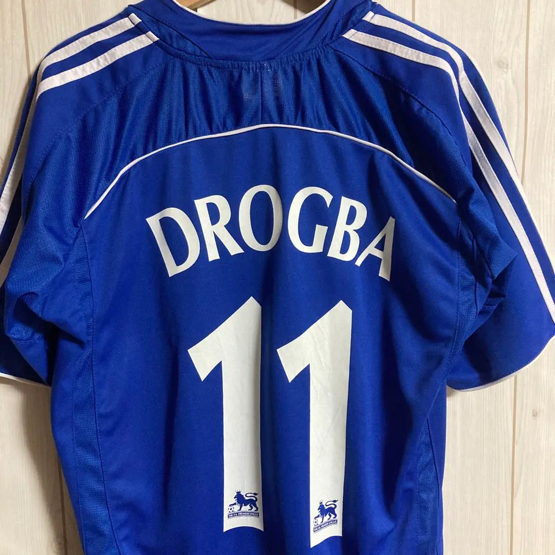 00S Chelsea FC Dogba 11th Vintage Soccer Uniform Game Shirt