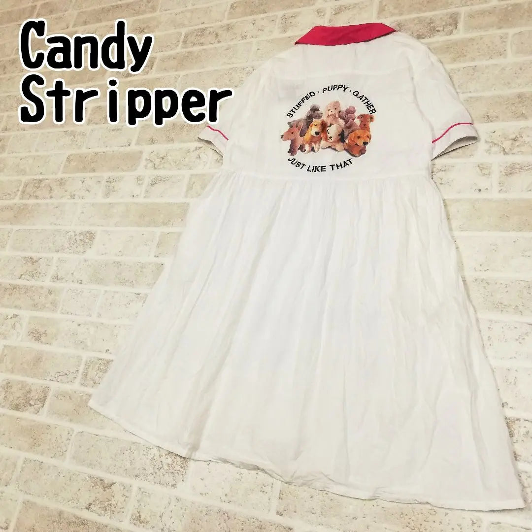 Candy stripper Candy stripper shirt dress M