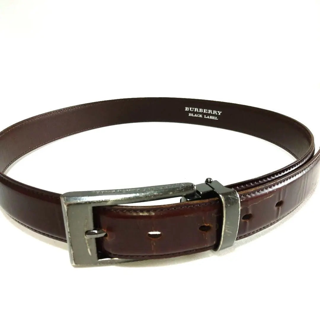 BURBERRY Black Label Men's Belt Brown Genuine Leather