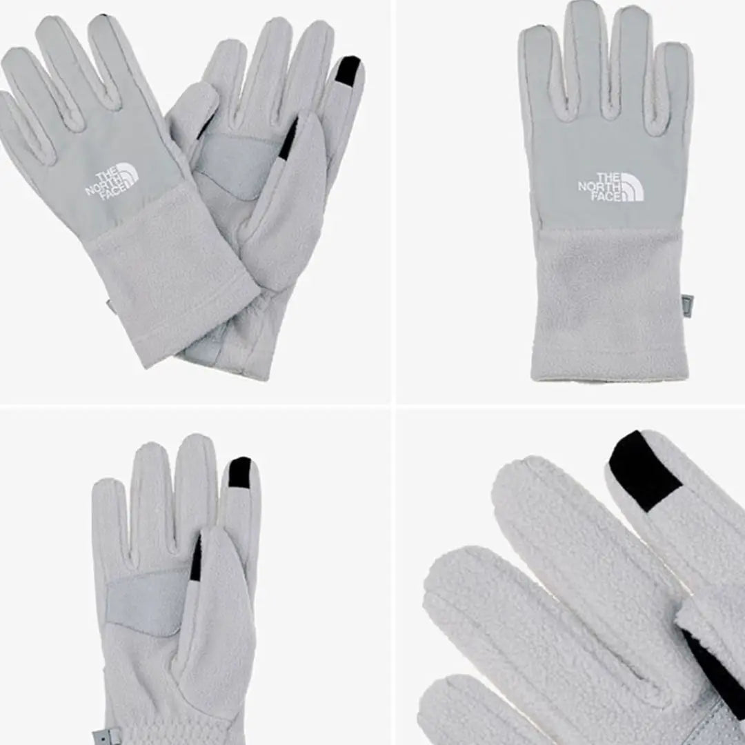 New North Face Unisex Fleece Gloves S White Sand