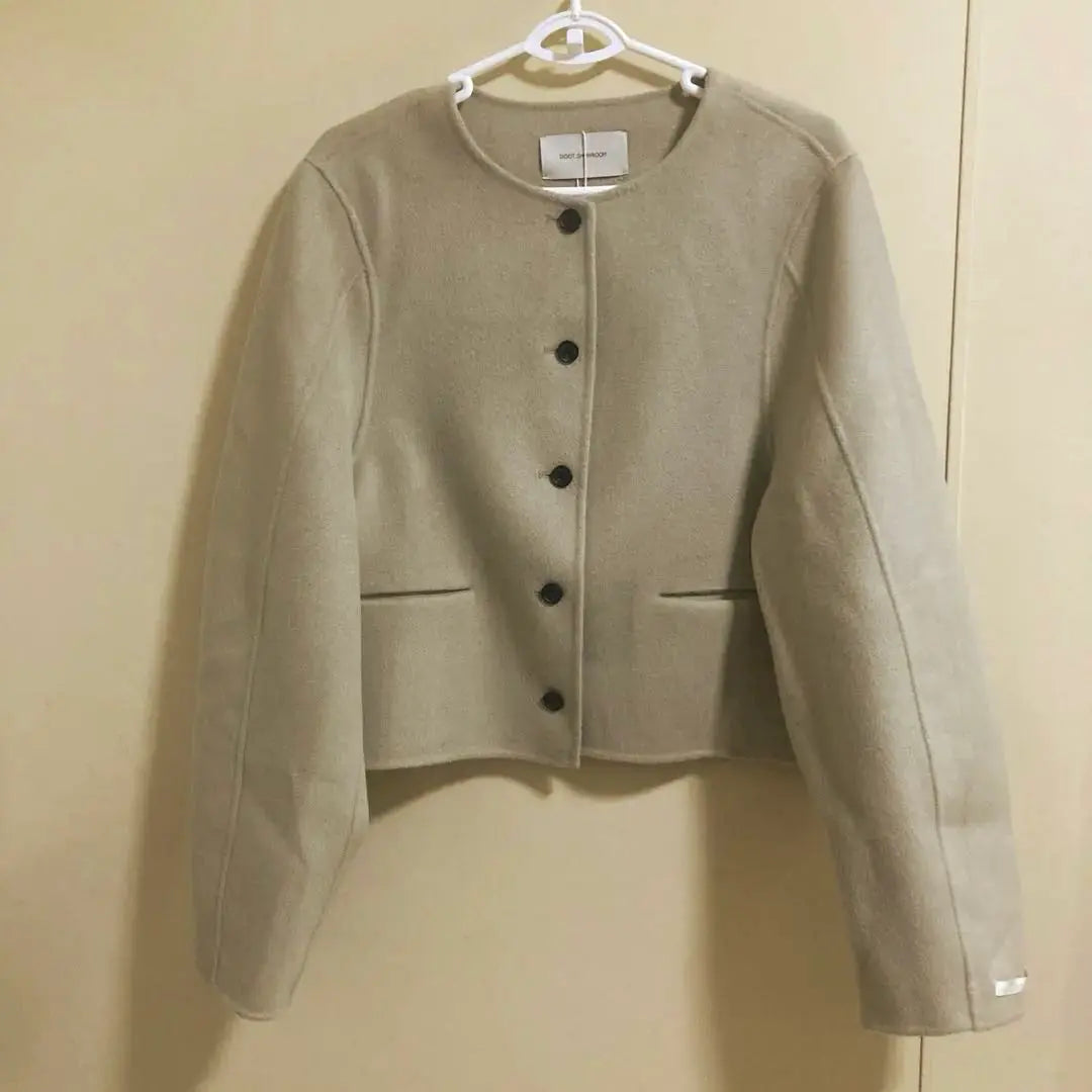 didot showroom no collar wool jacket HANDMADE