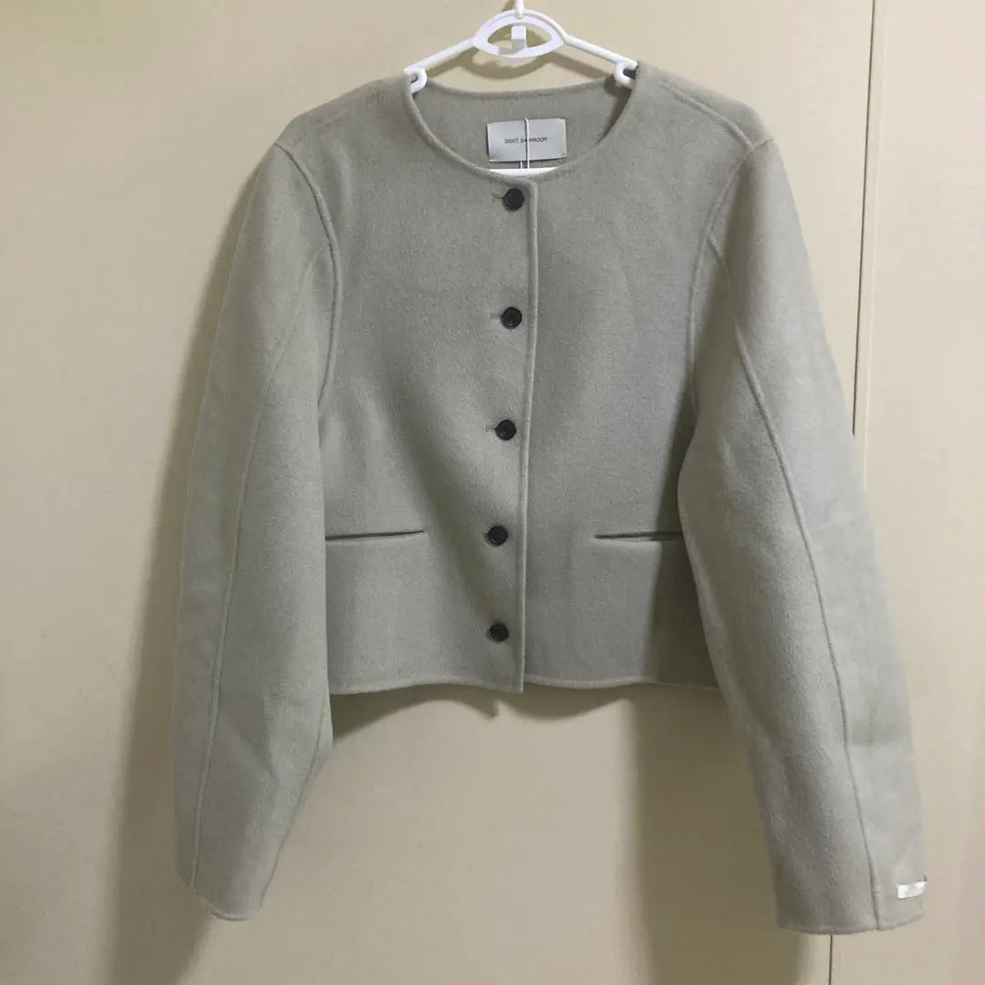 didot showroom no collar wool jacket HANDMADE