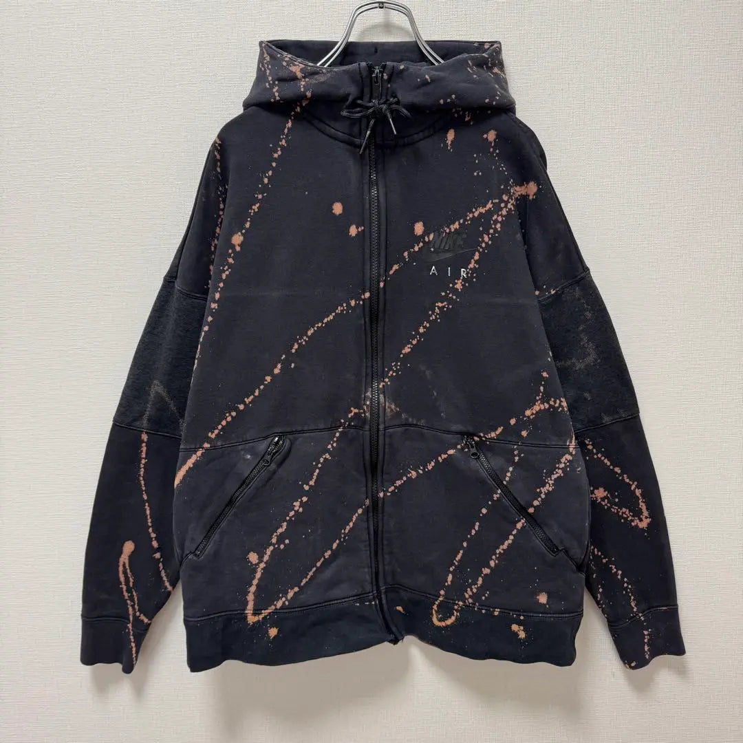 Used clothing NIKE AIR Nike Hoodie Zip-Up Bleach Splatter M