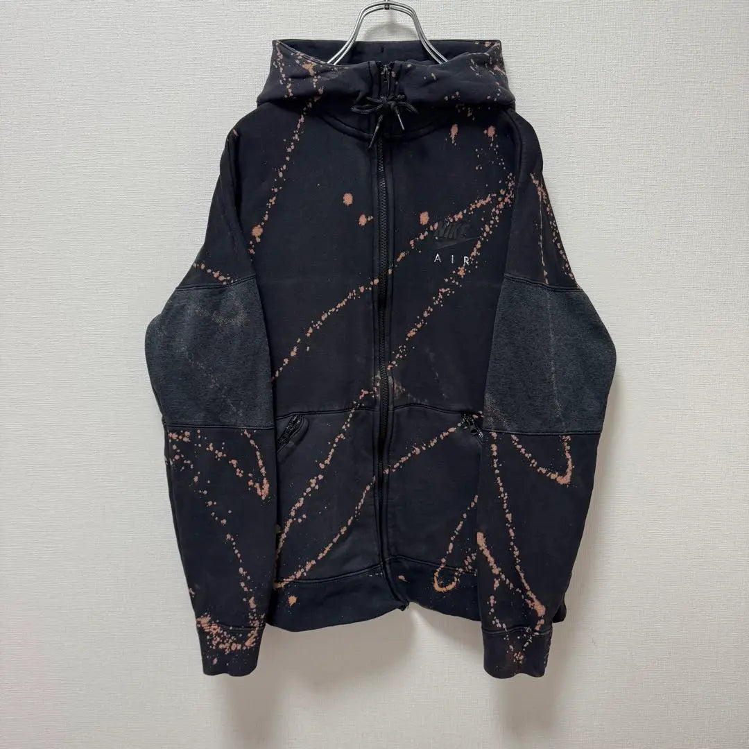 Used clothing NIKE AIR Nike Hoodie Zip-Up Bleach Splatter M