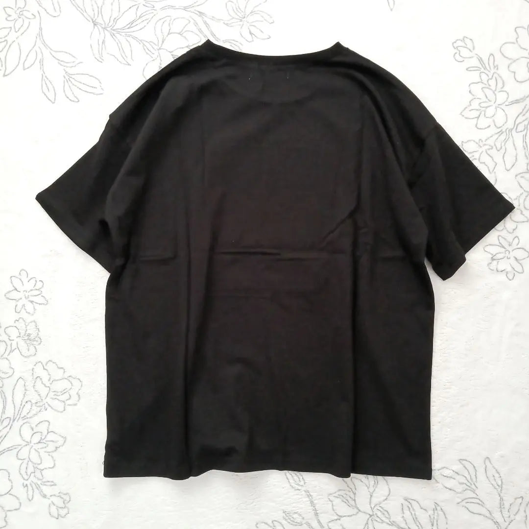 Nuevo Yamadaya Lucky Bag MEDOC Camiseta con bordado de flecos Negro | 新品 ヤマダヤ福袋 MEDOC フリンジ 刺繍 ワッペン Tシャツ 黒