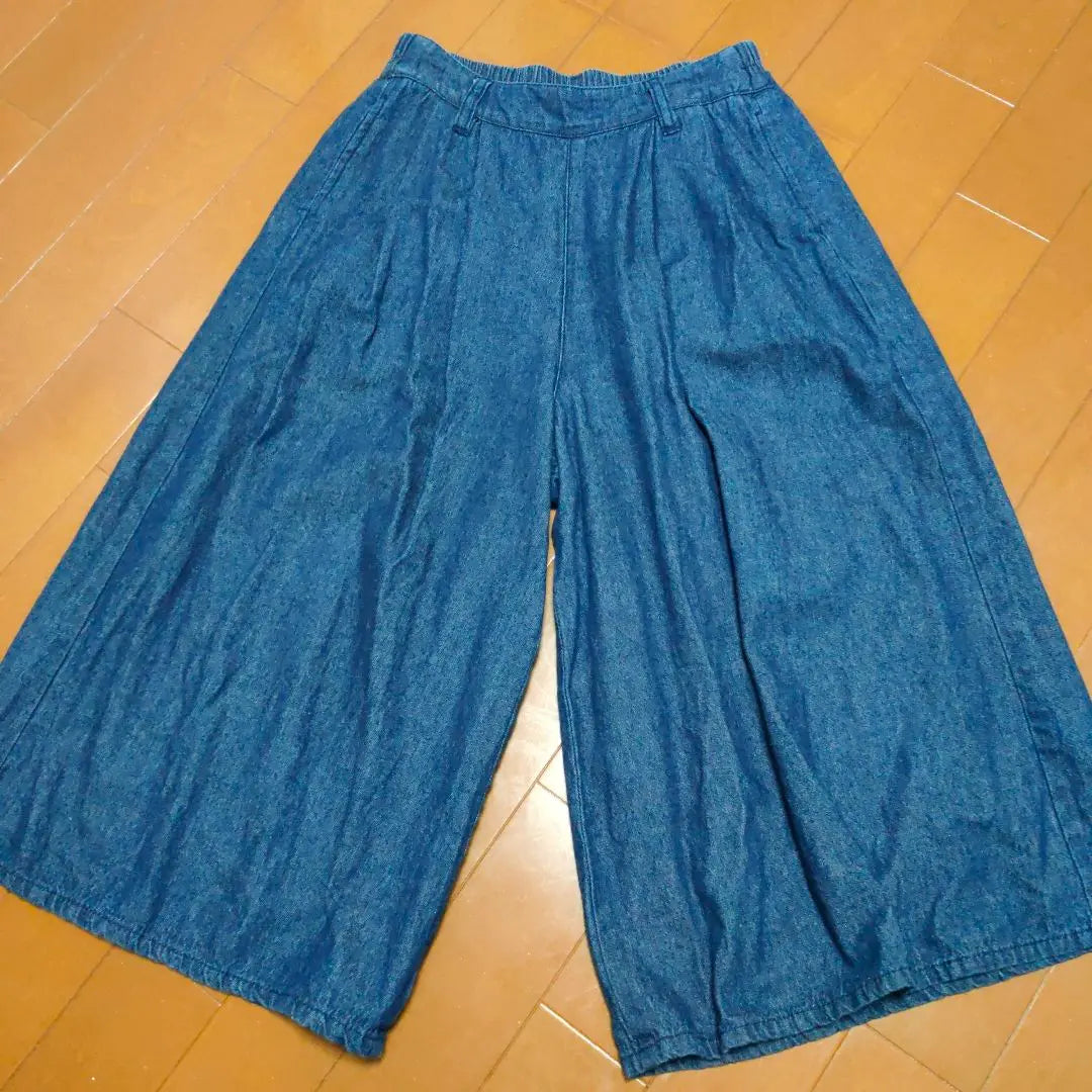 Denim wide pants 140cm