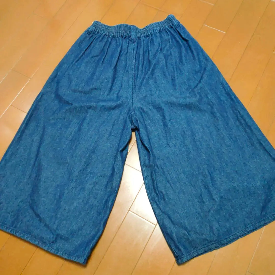 Denim wide pants 140cm