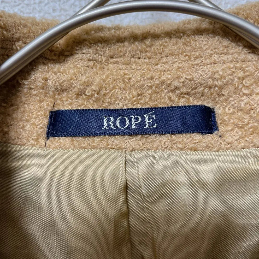 [ROPE] Stainless Collar Jacket Made in Japan Wool 90 Light Brown S