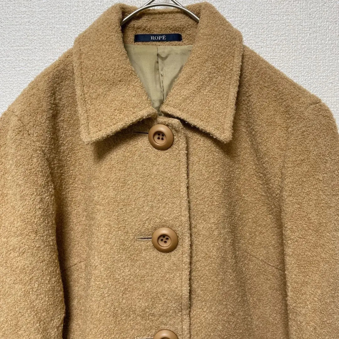 [ROPE] Stainless Collar Jacket Made in Japan Wool 90 Light Brown S