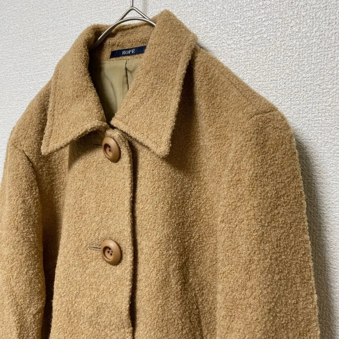 [ROPE] Stainless Collar Jacket Made in Japan Wool 90 Light Brown S