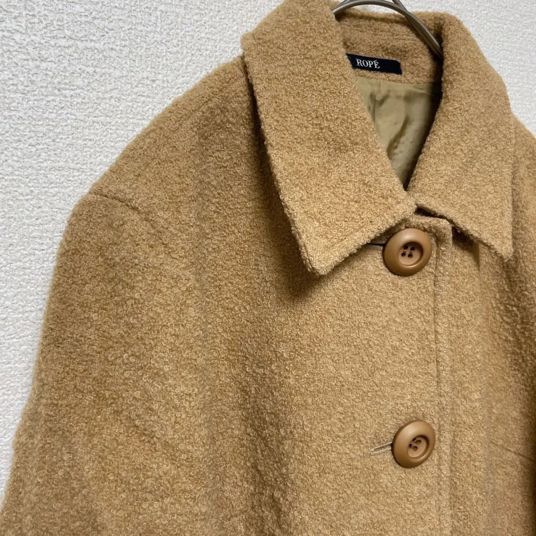 [ROPE] Stainless Collar Jacket Made in Japan Wool 90 Light Brown S